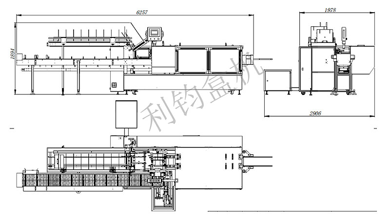 刀叉勺餐具装盒机CAD尺寸图