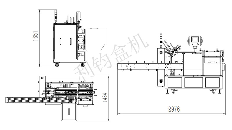 玩偶卡片玩具装盒机CAD尺寸图