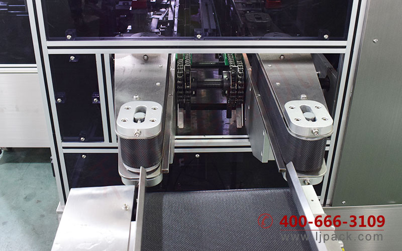 牙膏高速自动装盒机生产线完成输出口